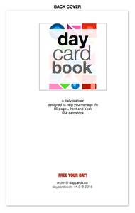 the daycardbook - 5"x8" 65 pages, 65# cardstock, twin-looped-bound planner (DCB1)