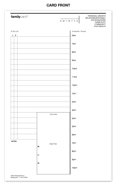 the 5x8 familycard 400-card pack - (F5x8-400)