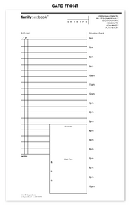 the familycardbook 6-pack - (6) 5"x8" 65 pages, 65# cardstock, twin-looped-bound planner (FCB6)