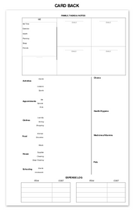 the familycardbook - 5"x8" 65 pages, 65# cardstock, twin-looped-bound planner (FCB1)