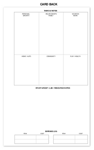 the studentcardbook - 5"x8" 80 pages, 65# cardstock, twin-looped-bound planner (SCB1)