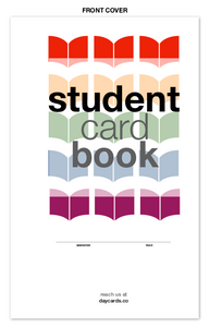 the studentcardbook - 5"x8" 80 pages, 65# cardstock, twin-looped-bound planner (SCB1)