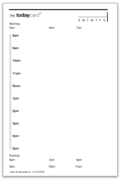 the todaycard™ template - .pdf version : print/make your own! (T1-E)