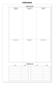 the weekcardbook - 5"x8" 65 pages, 65# cardstock, twin-looped-bound planner (WCB1)