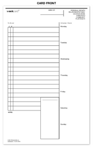 the 5x8 weekcard™ template - .pdf version : print/make your own! (W5x8-E)