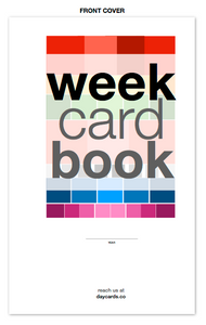 the weekcardbook - 5"x8" 65 pages, 65# cardstock, twin-looped-bound planner (WCB1)